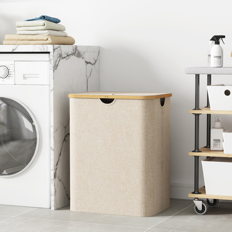 Laundry Hamper And Waste Basket Set, Beige