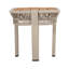 Tables de patio compactes, bois d'acacia et métal, table de bout d'extérieur rustique moderne