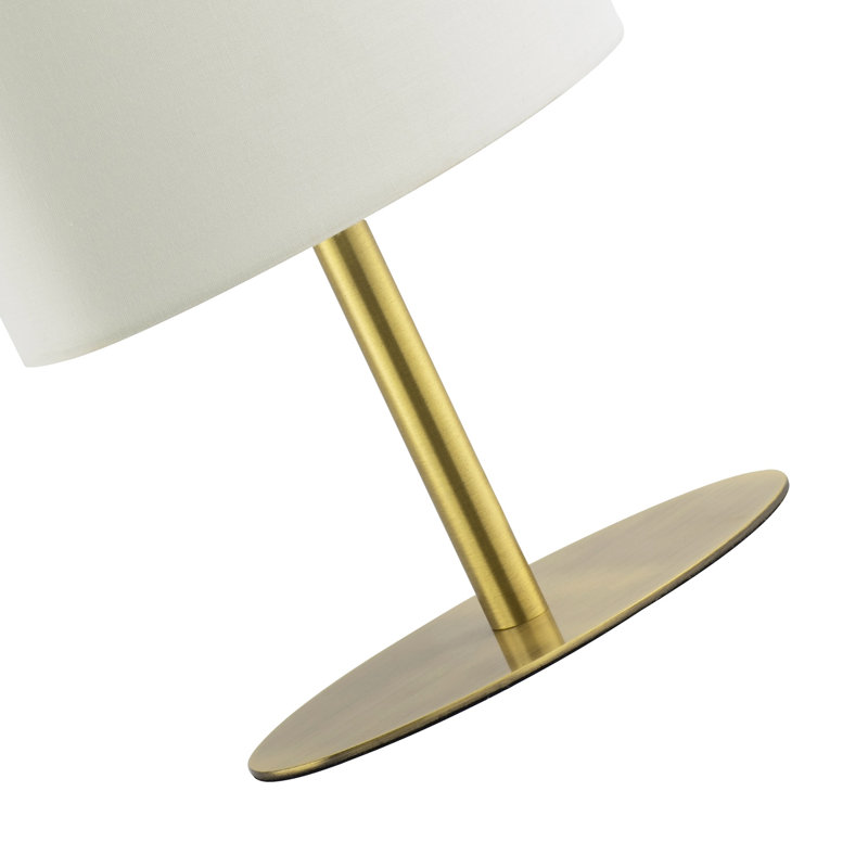 Metal Table Lamp, Gold, Clear