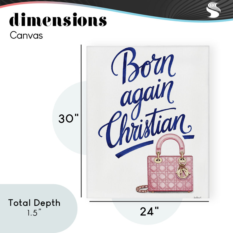 Toile chrétienne «Glam Born Again», conception par Amanda Greenwood