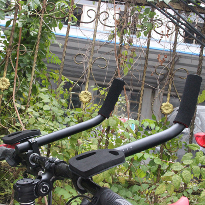 Repose-vélo Cintre en alliage d'aluminium à haute résistance épaisse Coussin d'accoudoir à vélo Poignée de détente pour vélo