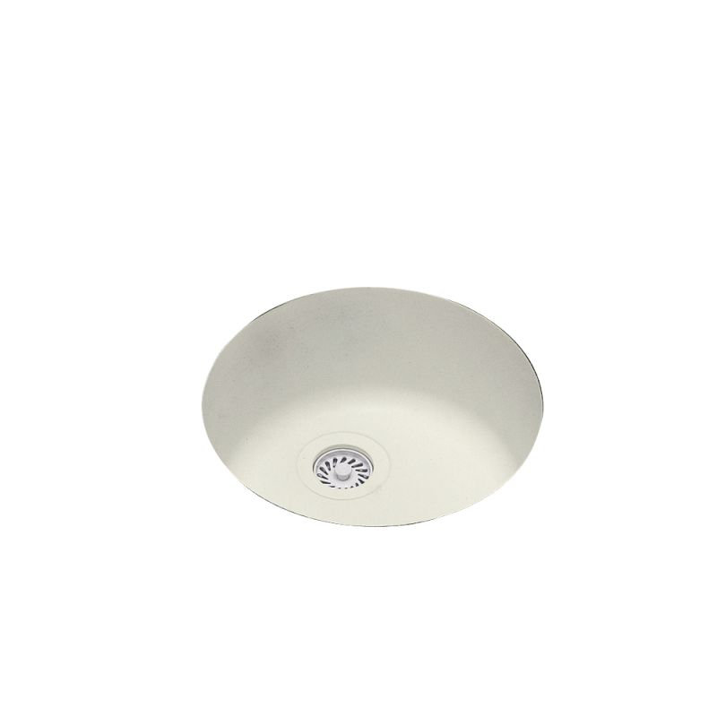 18.5'' L Single Bowl Swanstone Kitchen Sink, Bisque