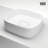 VIGO UltraThin™ 16-in L x 14-in W Matte White Matte Stone™ Vessel Rectangular Minimalist Bathroom Sink