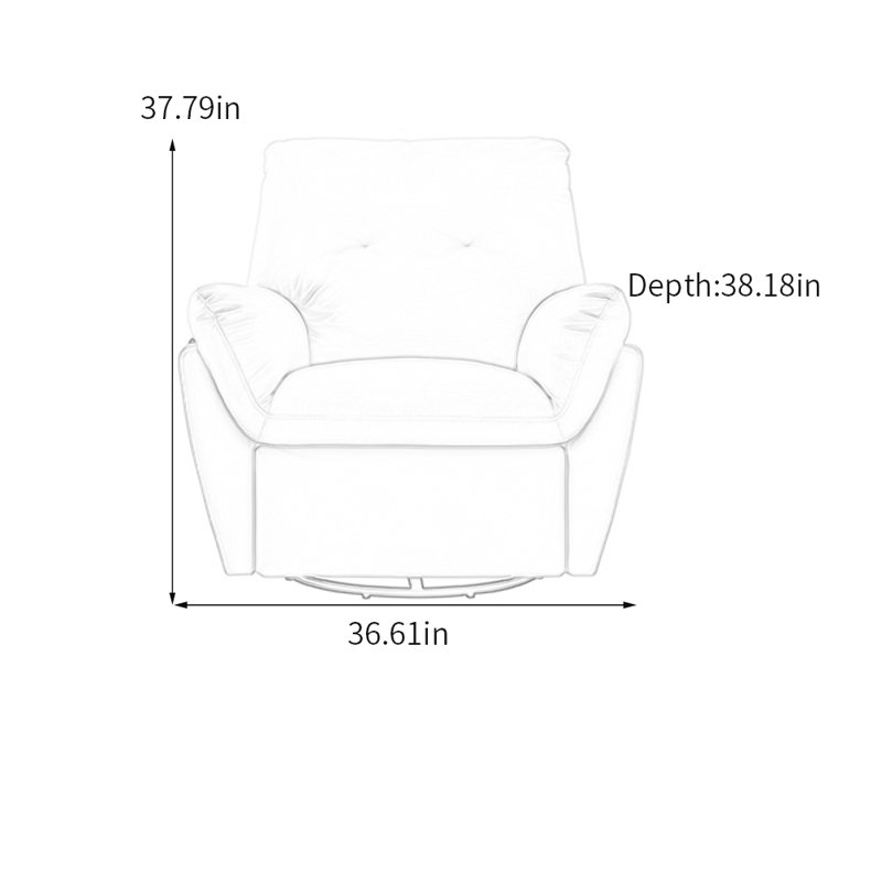 Ergonomic recliner technology cloth Fabric, Cream