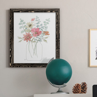 «Whimsical Wildflowers II», reproduction d'art sur toile encadrée