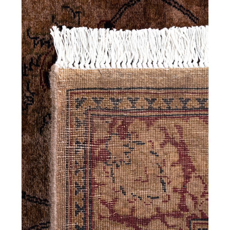 Overdyed Hand-Knotted Wool Modern-Contemporary Brown Runner 2' 6" x 8' 10"