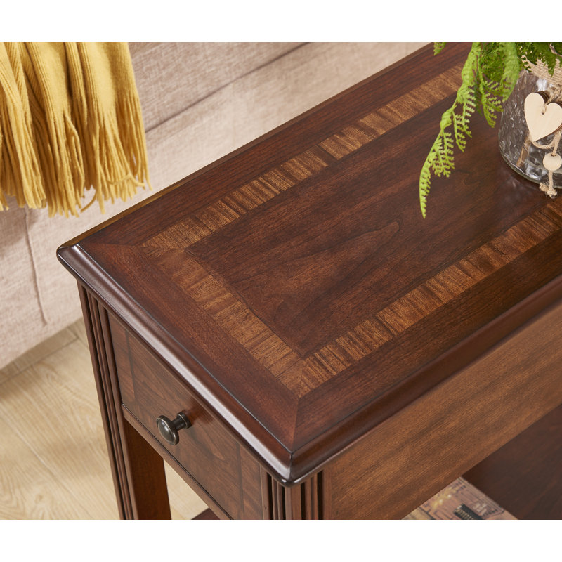 Rutledge Solid Wood Top End Table with Storage