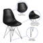 Chaise en plastique Daker avec base chromée-755139504