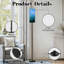 Lampe sur pied moderne à intensité variable avec télécommande, pédale, abat-jour, abat-jour, grand lampadaire pour salon, chambre à coucher, bureau