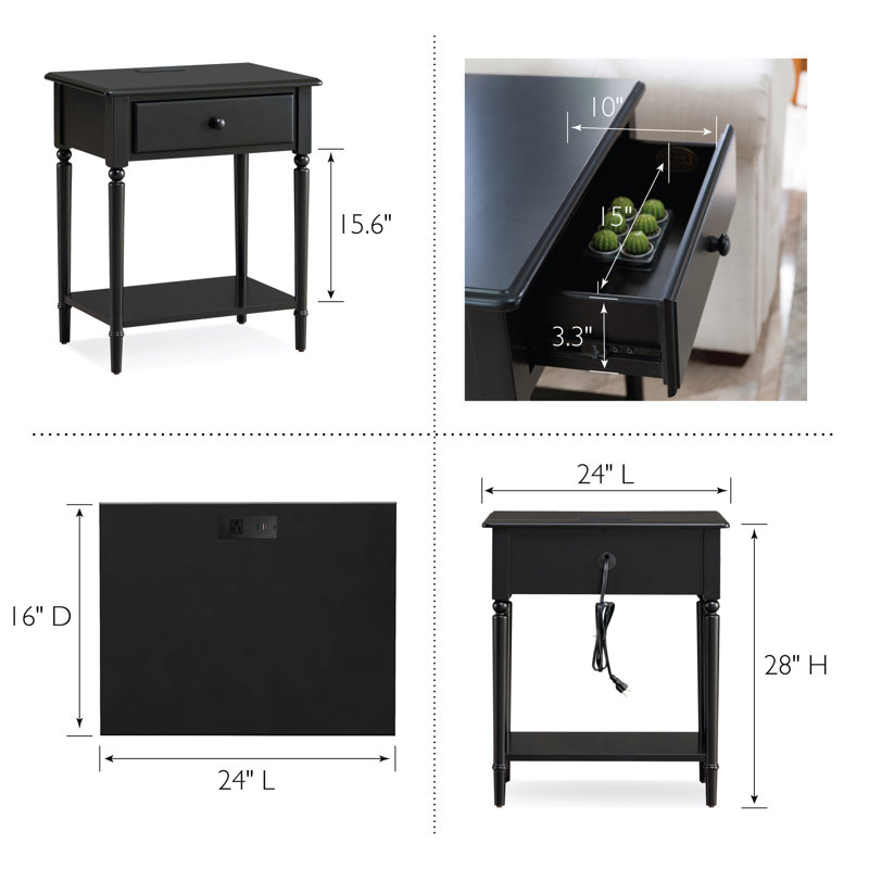 Analeya 24'' W Nightstand