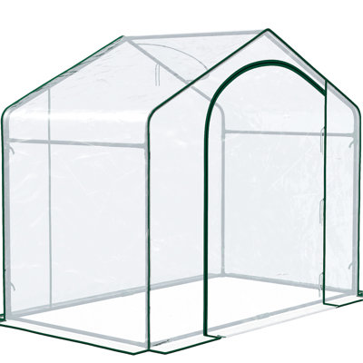 Covered Walk-in Greenhouse For Extended Planting Periods Steel Frame With Cover Outdoor