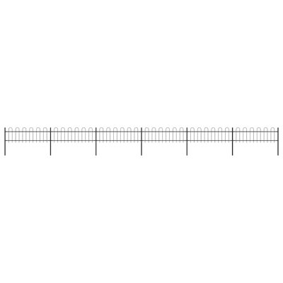 24" H x 200.8" W Black Metal Fencing