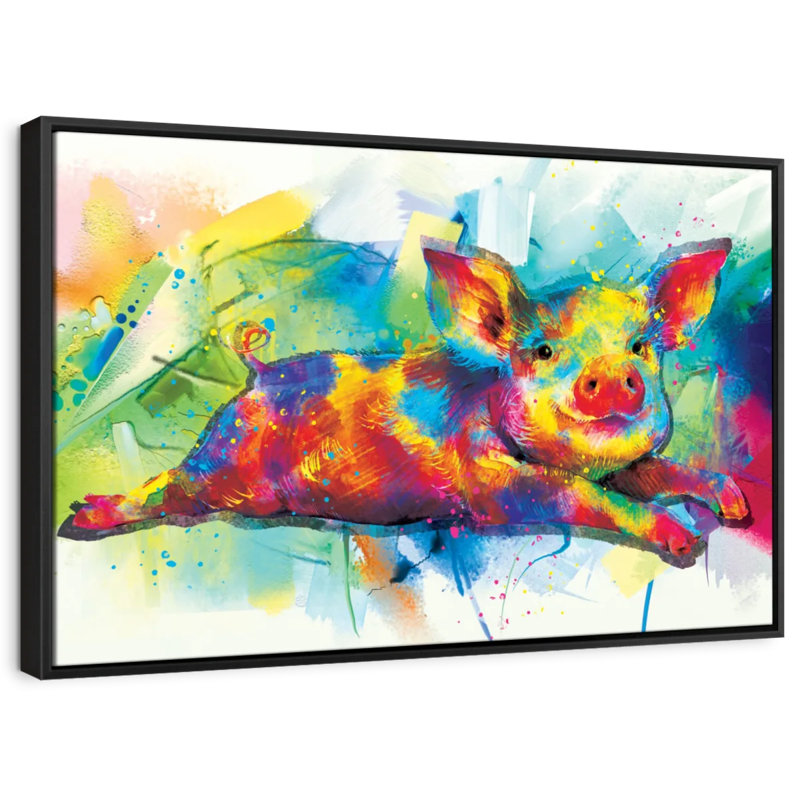 " Piglet Paint Splash Wall Art ", 9" H x 13" W
