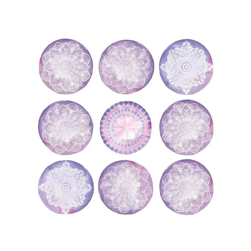 Lilac Droplets - Wrapped Canvas Print, 30.48 cm H x 30.48 cm W