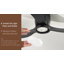 Ventilateur de plafond encastré intelligent de 132 cm (52 ​​po) avec lumière à intensité variable, application et télécommande, moteur CC réversible silencieux à 6 vitesses-586588890