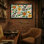 Motif floral de plantes et de fleurs avec des fleurs et des feuilles colorées