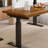 Brown + Black Rectangular Hight adjustable Solid Wood + Steel desk-108230068
