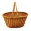 Panier de rangement brun imitation rotin