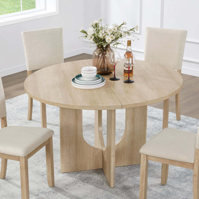 Table de salle à manger ronde Marion, Chêne clair