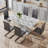 7 Piece - Marbled Dining Table Set-1498344955