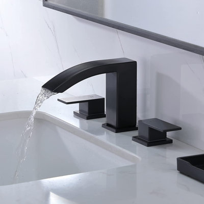 2-handle Bathroom Faucet with Drain Assembly
