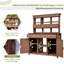 Banc de rempotage en bois de sapin 65,7 ", 6 tiroirs + 2 armoires + 3 tablettes, brun-996237978
