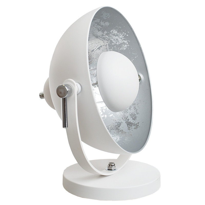 Abdus-Salam 28cm Torchiere Lamp, White base/Silver shade