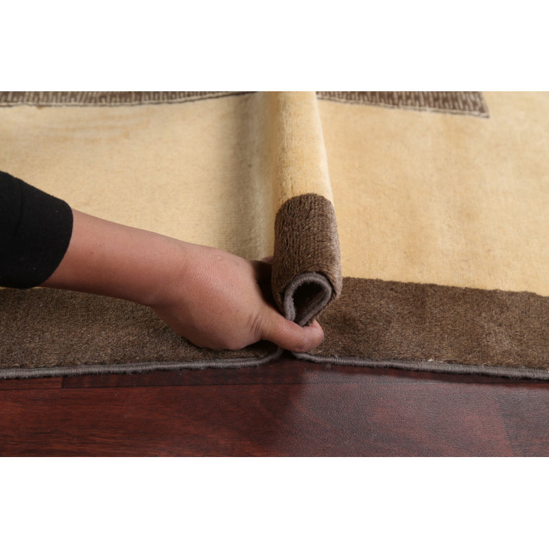 Tapis oriental en laine Gabbeh Kashkoli noué à la main 4 pi 5 po x 6 pi 5 po