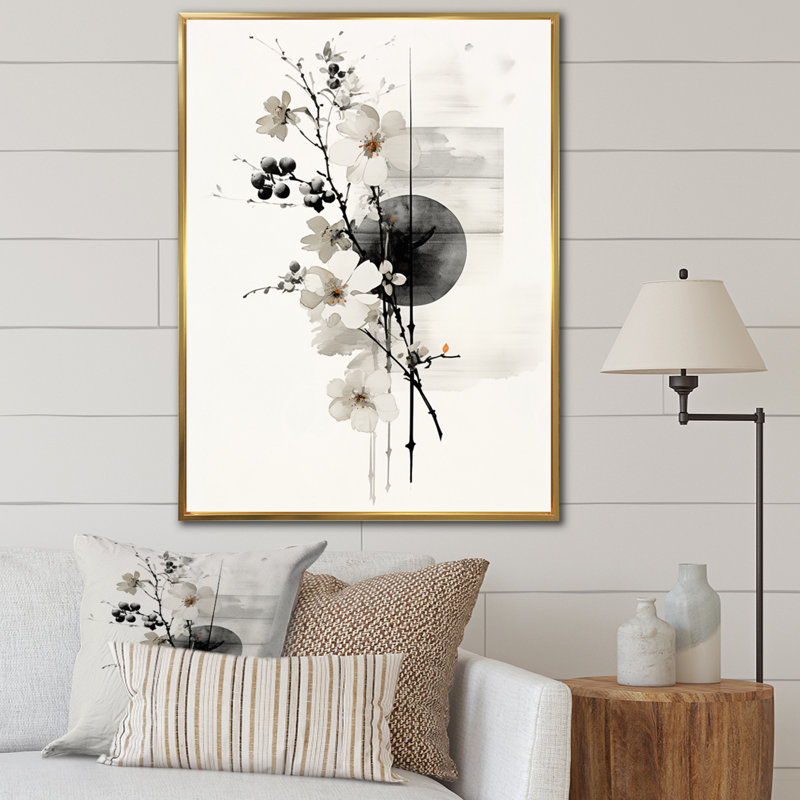 Art asiatique sur toile, impression de style encre Sumi - Chios Asian Art Fashion Sumi, H 32 po x l 24 po x P 1 po