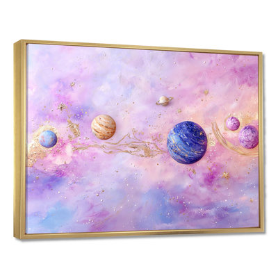 «Minimal Galaxy Planets Horizon - Space», art mural