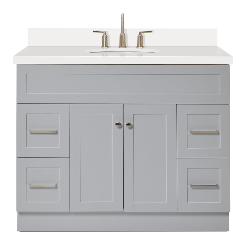 Ensemble de meuble-lavabo simple 43 po Abell, gris