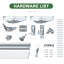 Closet Frame Glass Bi-Fold Doors with Installation Hardware Kit-70187535
