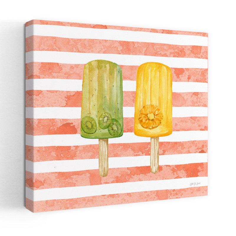 Popsicles fruitées, art contemporain d'été, H 18 po x l 18 po