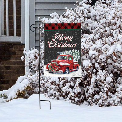 Merry Christmas Pickup Garden Flag