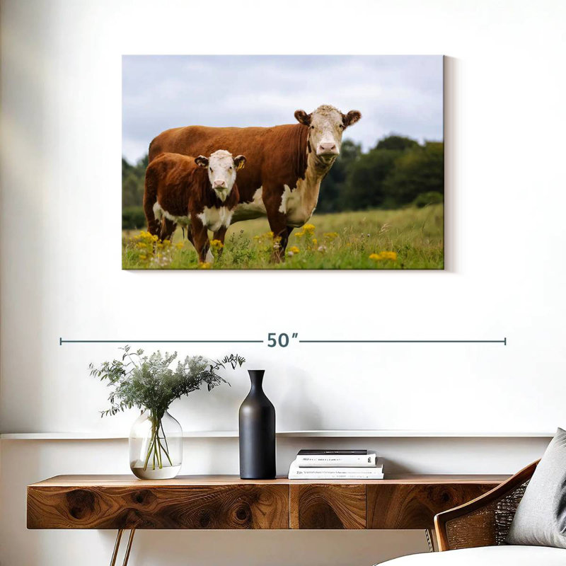 Veau et vache Brampt, H 24 po x l 36 po