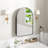 Arch Framed Recessed Wall-mounted Medicine Cabinet with Mirror with Shelves-296628164-296628166