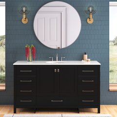 Oak Linen Cabinet - Atlanta 39'' Bathroom Storage - VanitySale