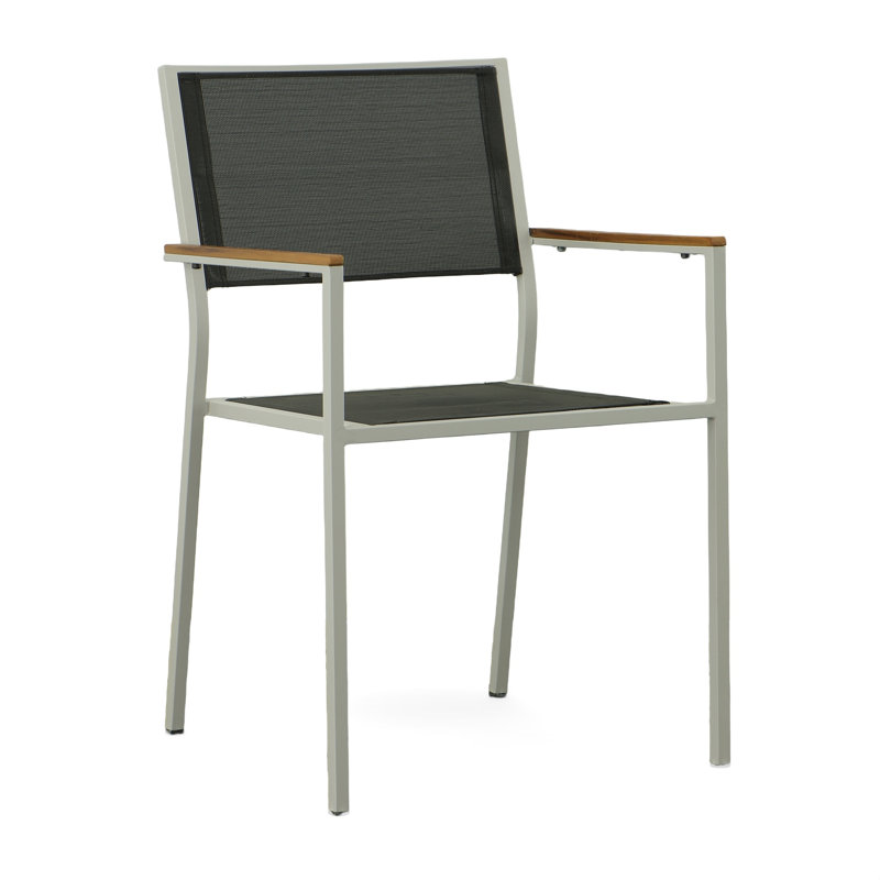 Ensemble de chaises d'extérieur modernes 22 pouces avec confort résistant aux intempéries, Noir