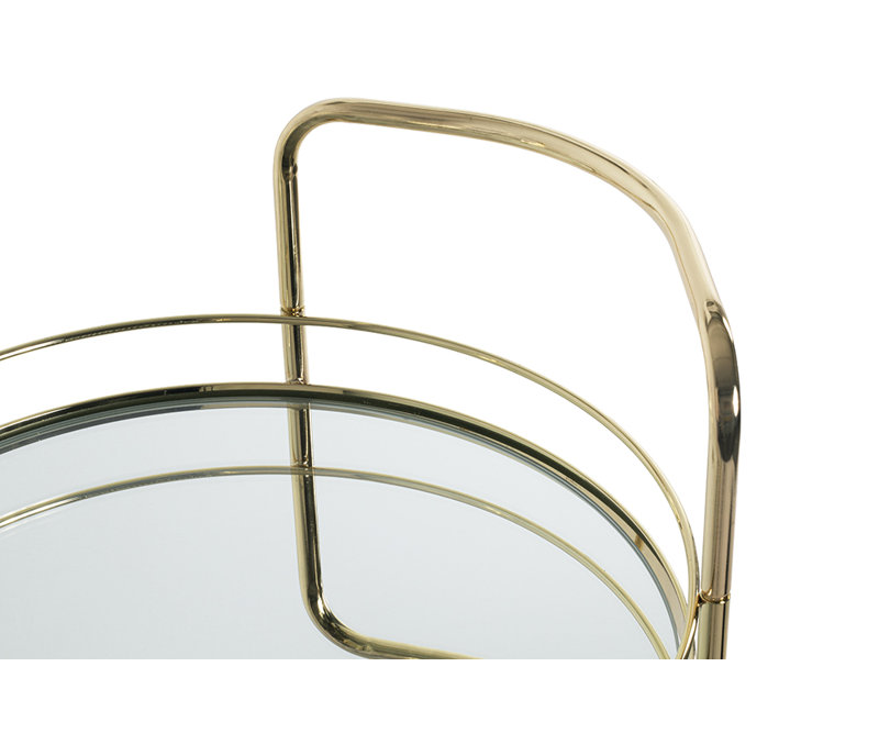 Brolin Metal Bar Cart, Brass -plated