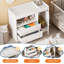 Commode à langer pour bébé avec barrières de sécurité, 2 tiroirs, garde-robe et tablette ouverte, poste de change avec trousse anti-basculement