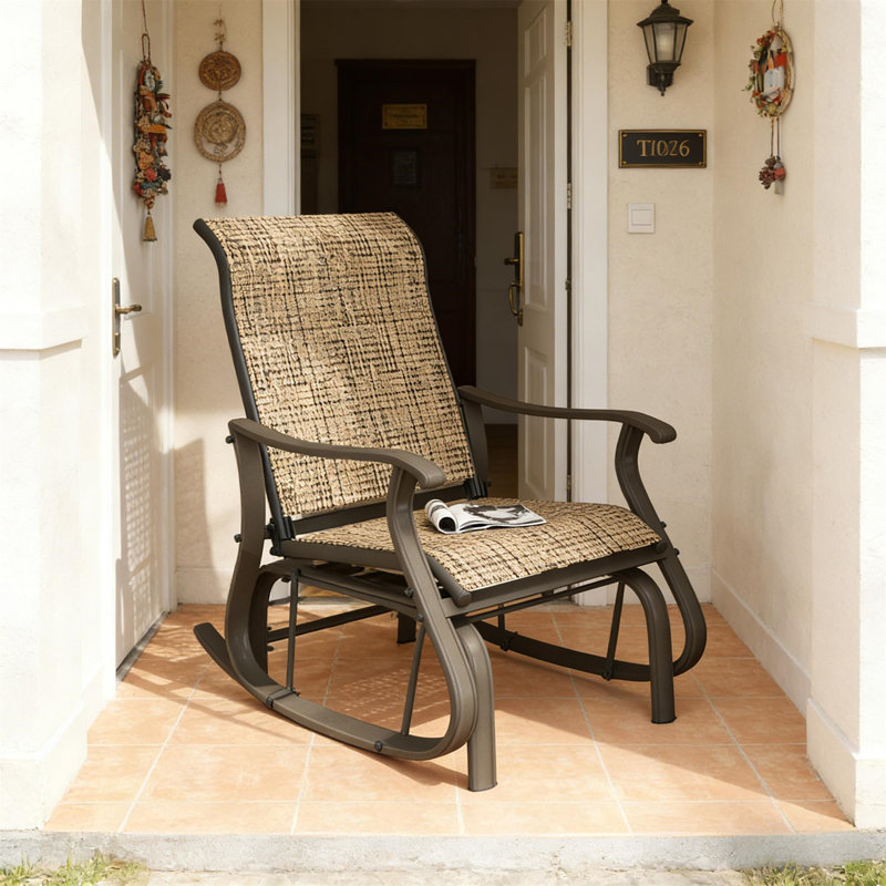 Balancelle, fauteuil oscillant d'extérieur, Brun