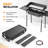 3-Burner High Pressure Propane Outdoor Stove with Removable Side Shelves and Windscreen