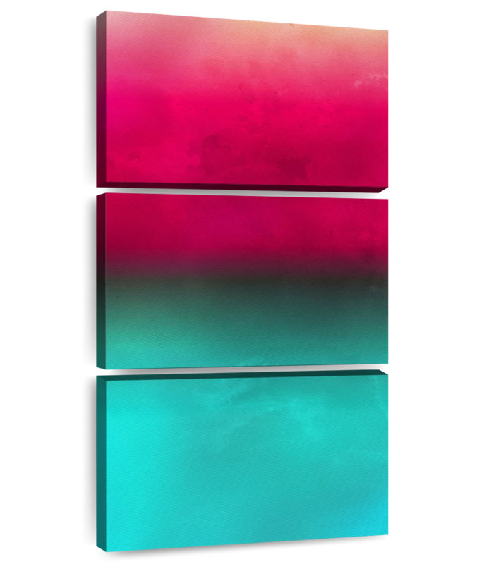 Ombre turquoise, H 38 po x l 18 po