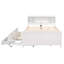 Twin Size Platform Bed With Storage Headboard, USB, Twin Size Trundle And 3 Drawers-1399820579-1399820576