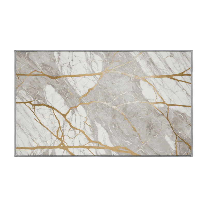 Tapis gris soyeux et moelleux, Rectangle 7 pi x 10 pi