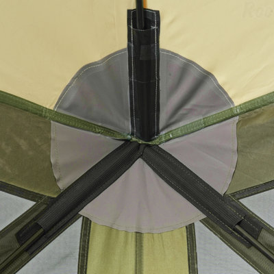 Pop Up Gazebo Tent, Pop-Up Screen Tent 6 Sided Canopy Sun Shelter With 6 Removable Privacy Wind Cloths & Mesh Windows, 12X12ft Quick Set Screen Tent With Mosquito Netting