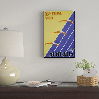 « soleil et surf australie », impression sur toile