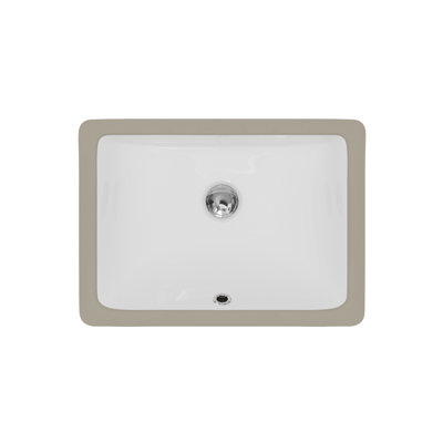 Karran Valera 18" Rectangular Undermount Vitreous China Bathroom Sink in White