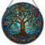 Panneau de vitrail 12 "H Tree Of Life-253715155
