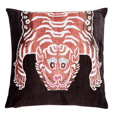 TIBETAN TIGER PILLOW LAPIS 22"X22"
